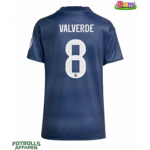 Real Madrid Federico Valverde #8 Bortatröja Kvinnor 2025-26 Kortärmad